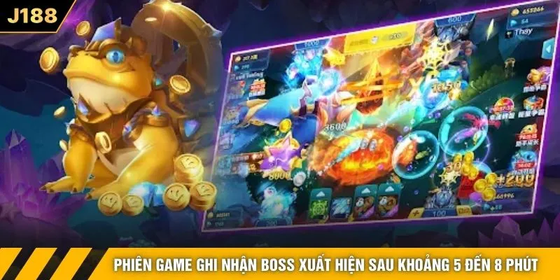 Phiên game ghi nhận boss xuất hiện sau khoảng 5 đến 8 phút 