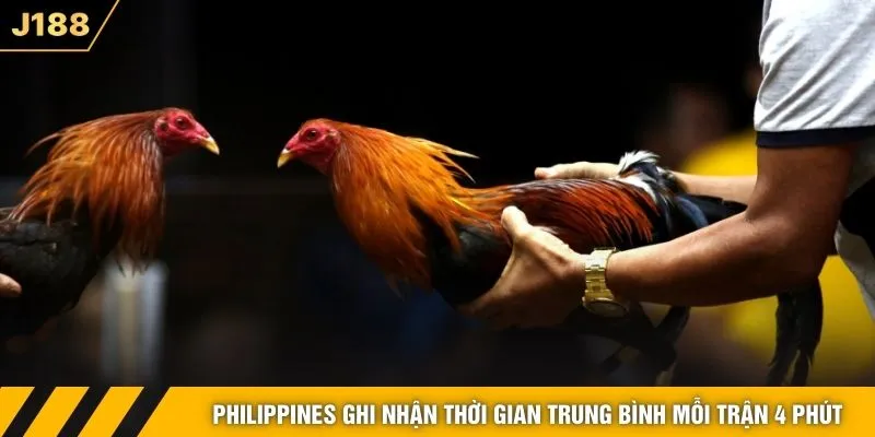Philippines ghi nhận thời gian trung bình mỗi trận 4 phút